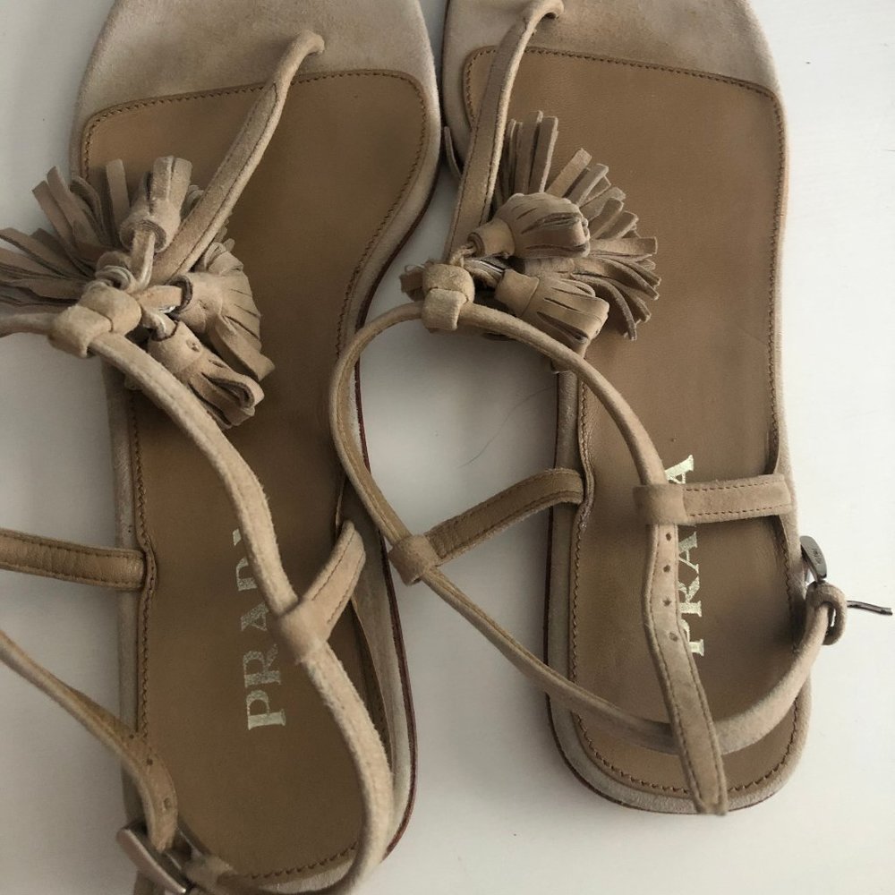 Prada Sandals with Tassle and Buckle Strap - Picture 3 of 5